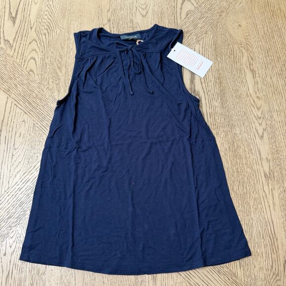 ModCloth Navy‎ Blue Familiar Feeling Sleeveless Top XXS NWT - Picture 2 of 10